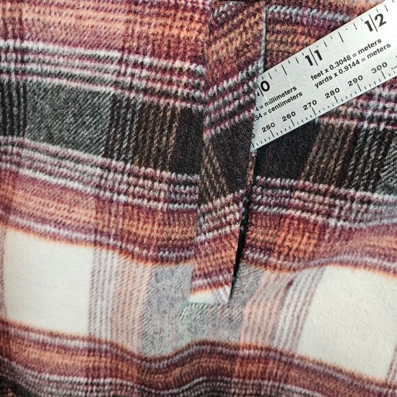 Kensie Women 1x Plaid Flannel lined Jacket Pockets Work gorpcore outdoor shacket - Picture 7 of 15